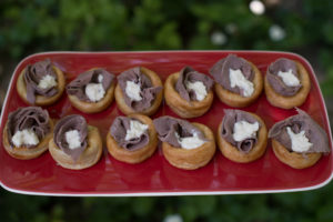 mini yourkshire pudding with beef and horeseradish canapes, Crawley, West Sussex, catering, cater parties, birthday party, wedding, celebration, unniversary, funeral buffet finger food. 2 mini yourkshire pudding with beef and horeseradish canapes, Crawley, West Sussex, catering, cater parties, birthday party, wedding, celebration, unniversary, funeral buffet finger food exclusive posh East Sussex wedding weddings