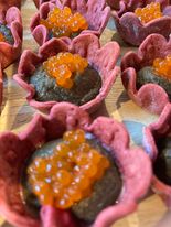 canape tapenade with salmon caviar Canape Tapenade salmon caviar catering event corporate event buffet birthday anniversary Crawley West Sussex Surrey Horsham Horley Brighton Wedding party food East Grinstead Copthorne Charlwood Rusper Haywards Heath
