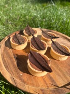 mini dulce de leche dessert mini chocolate and coffee mousse with dulce de leche birthday mothers day catering buffet party food Crawley Horsham Horley Haywards Heath Copthorne homemade food West Sussex Surrey Brighton canape